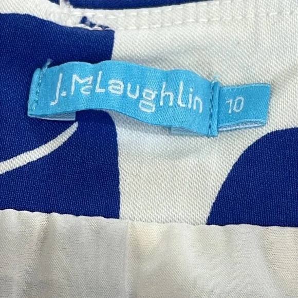 J . McLaughlin Serina Floral Print blue/white skirt women’s size 10 - Picture 8 of 13